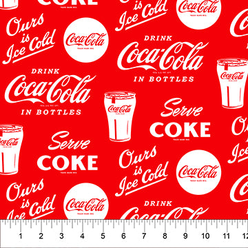 Coca-Cola | Red Coke | CC1009-26 | Red – The Quilty Shop
